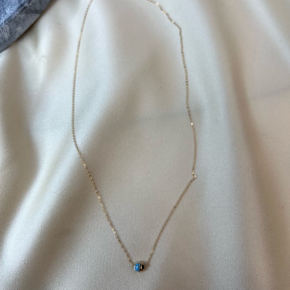 Solid 18K Yellow Gold Ladybug Beautiful Necklace 16" - Picture 2 of 13